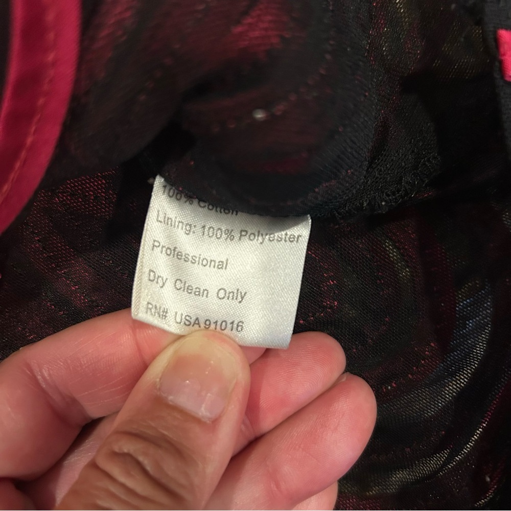 Obstinée Y2K Red & Black Geometric Strappy Top | Size 8 - Picture 4 of 8